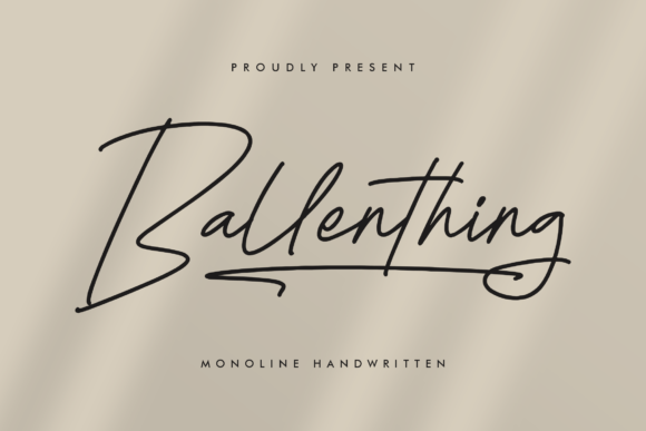 Ballenthing: A Signature Script Font for Elegant Editorial Design