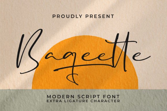 Baqeette: A Modern Script Font for Digital Branding and Web Design