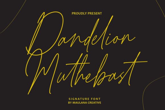 Dandelion Muthebast: A Bold Script Font for Modern Web Design