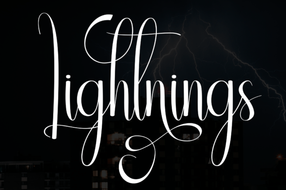 Lightnings Font: Elevate Your Brand with a Handwritten Script Typeface