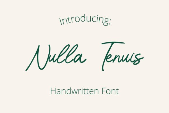 Nulla Tenuis: A Designer’s Review of This Elegant Script Font