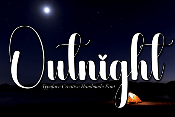 Outnight: A Handwritten Script Font for Elegant Editorial Design