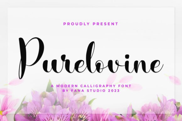 Purelovine: A Stylish Script Font for Elegant Editorial Design