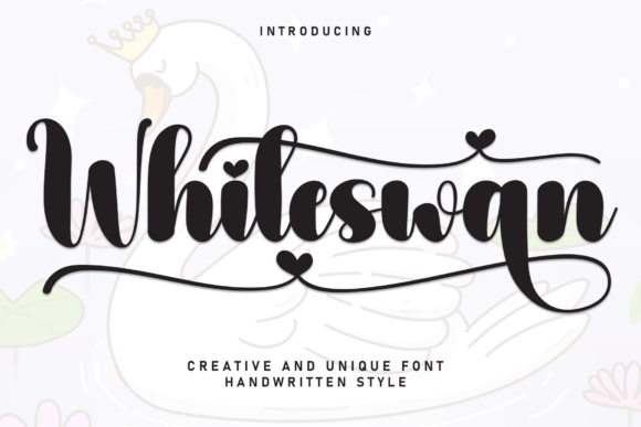Whiteswan: A Sweet Handwritten Font for Makers and Creative Sellers